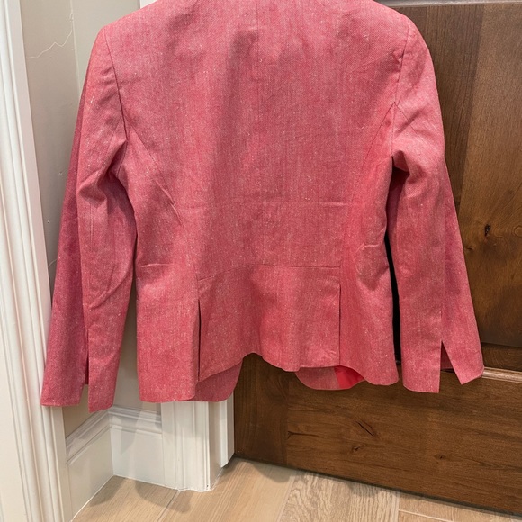 Loft salmon pink linen blazer NWT Sz 2 - Picture 2 of 8
